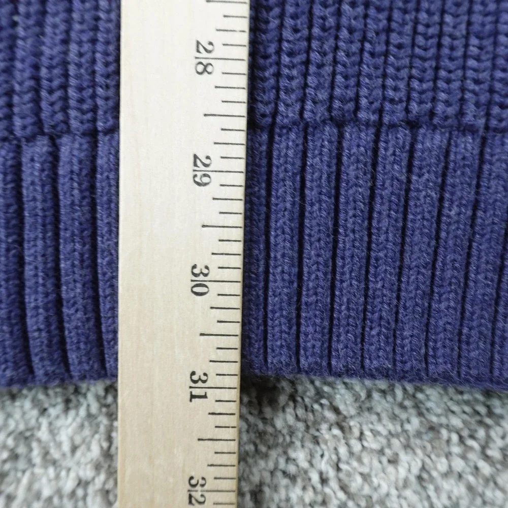 Duluth Sweater Mens LT Blue Burly Retirement 1/4 Zip Mock Neck Knit Pullover Top